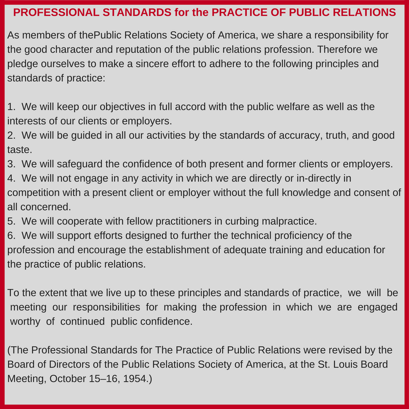 History Of The Prsa Code Of Ethics